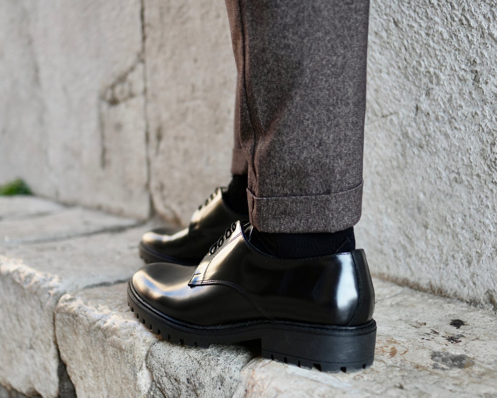 William Mocassino Derby Herr i Äkta Skinn Abrasivata