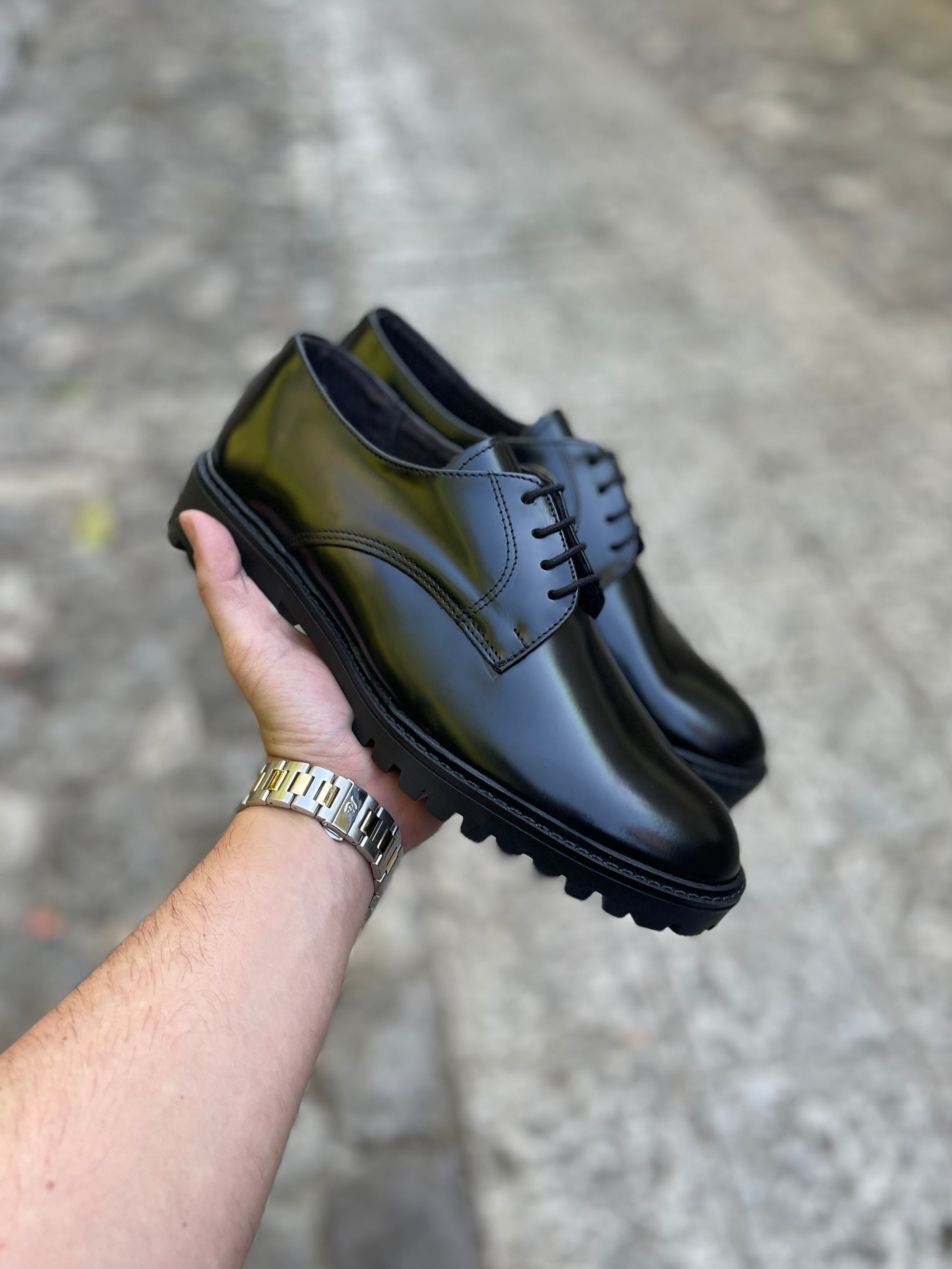 William Mocassino Derby Herr i Äkta Skinn Abrasivata