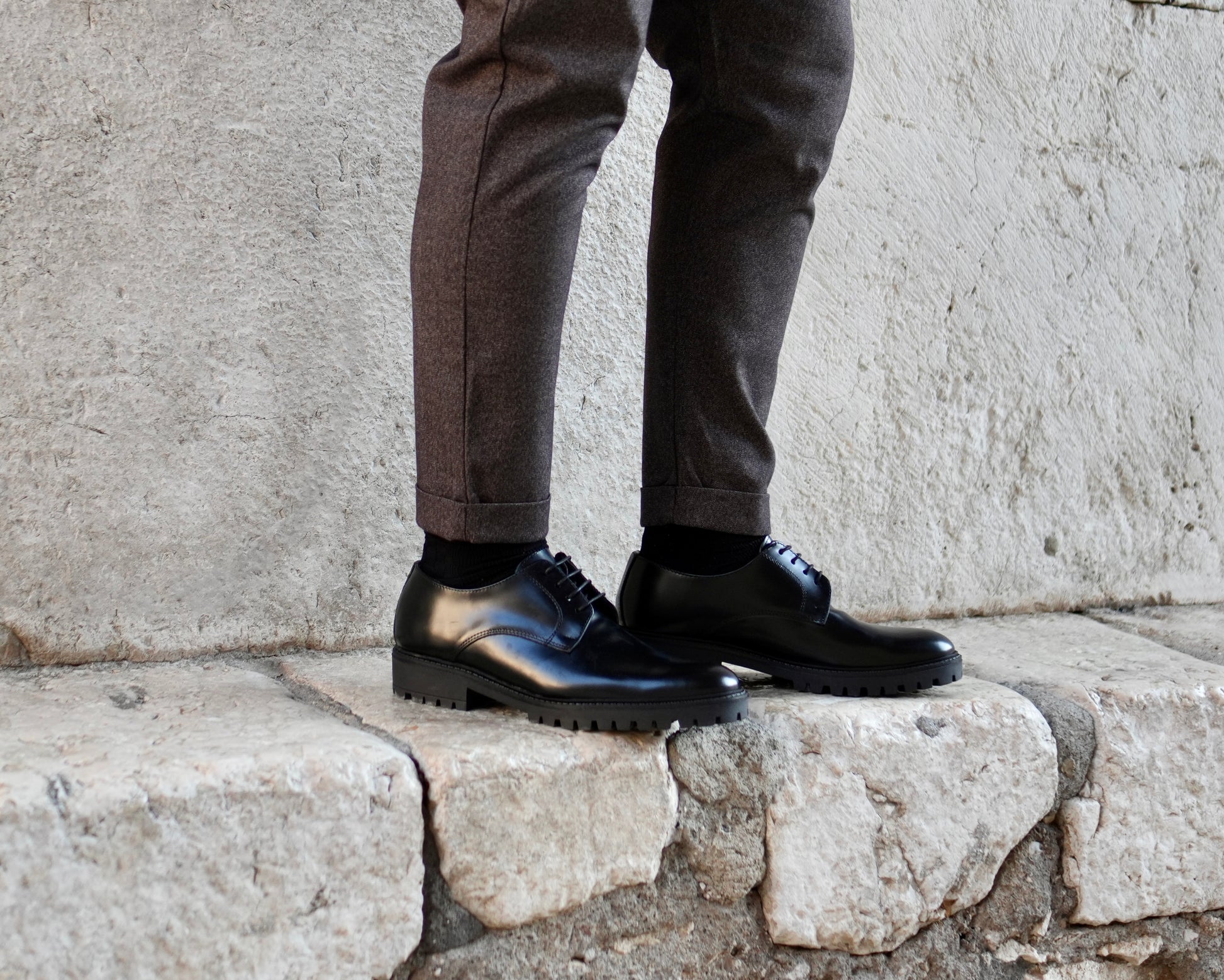 William Mocassino Derby Herr i Äkta Skinn Abrasivata