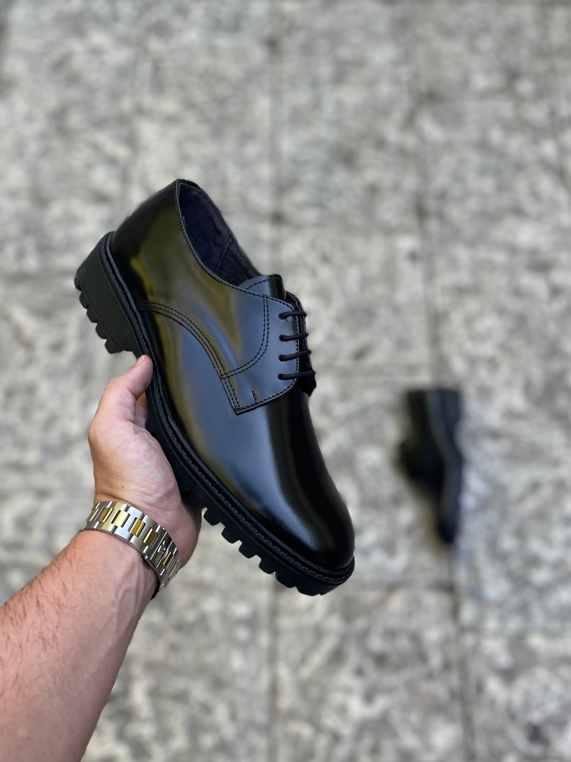 William Mocassino Derby Herr i Äkta Skinn Abrasivata