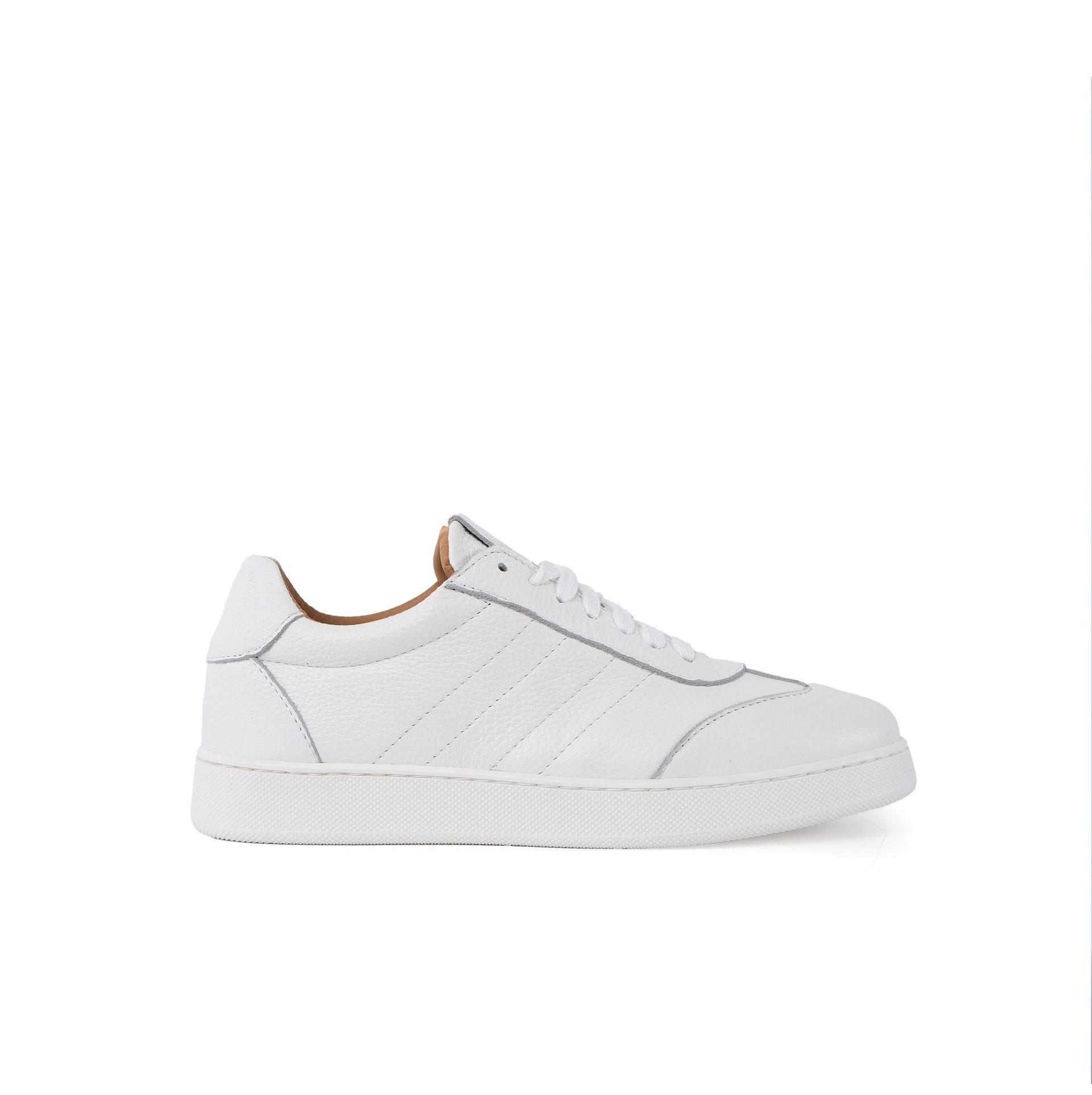 Lezshoes Sneakers Basse Uomo Donna Pelle Bianca Traforata - Made In Italy - Suola Estraibile - 6