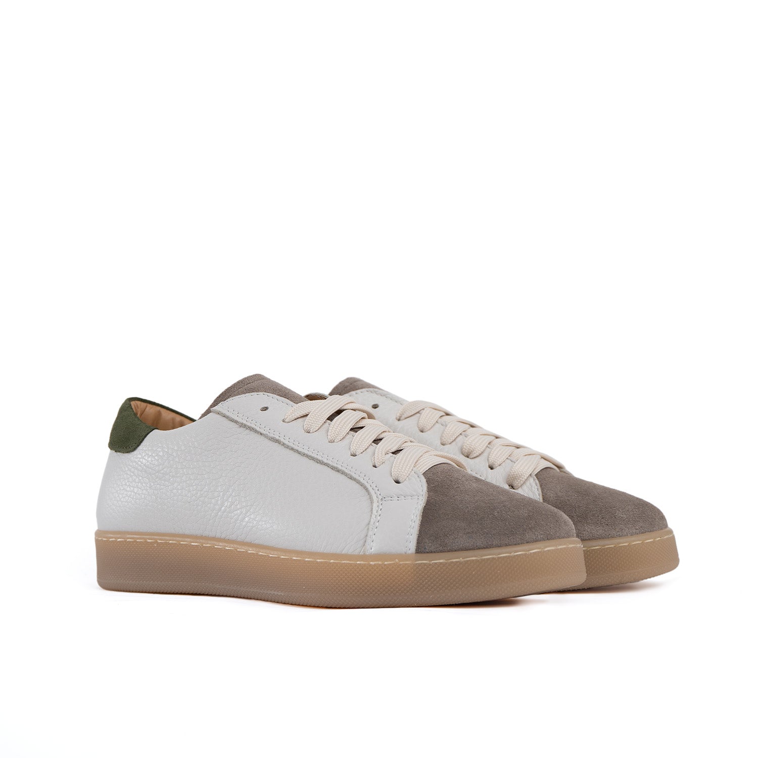 Градски маратонки за мъже от истинска кожа с велурени вложки