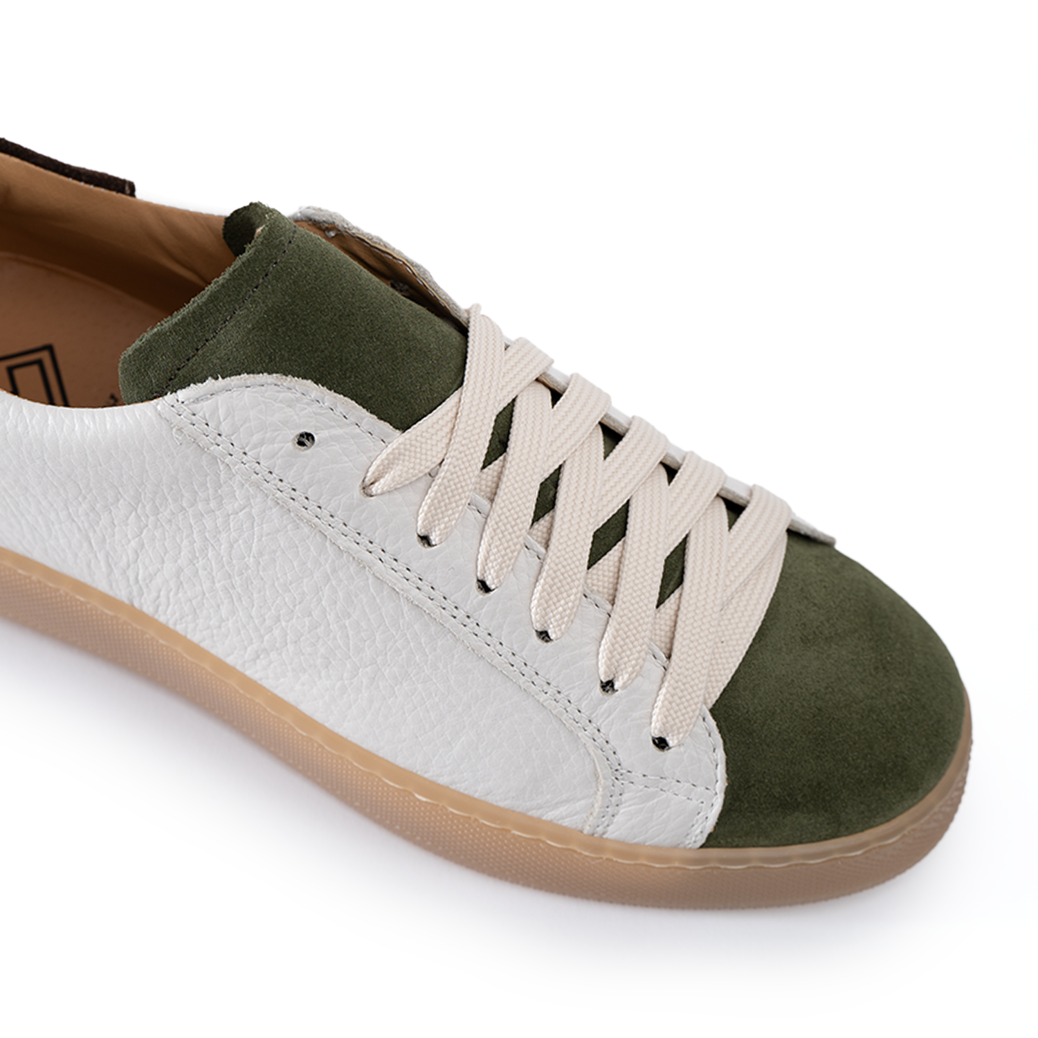 Градски маратонки за мъже от истинска кожа с велурени вложки