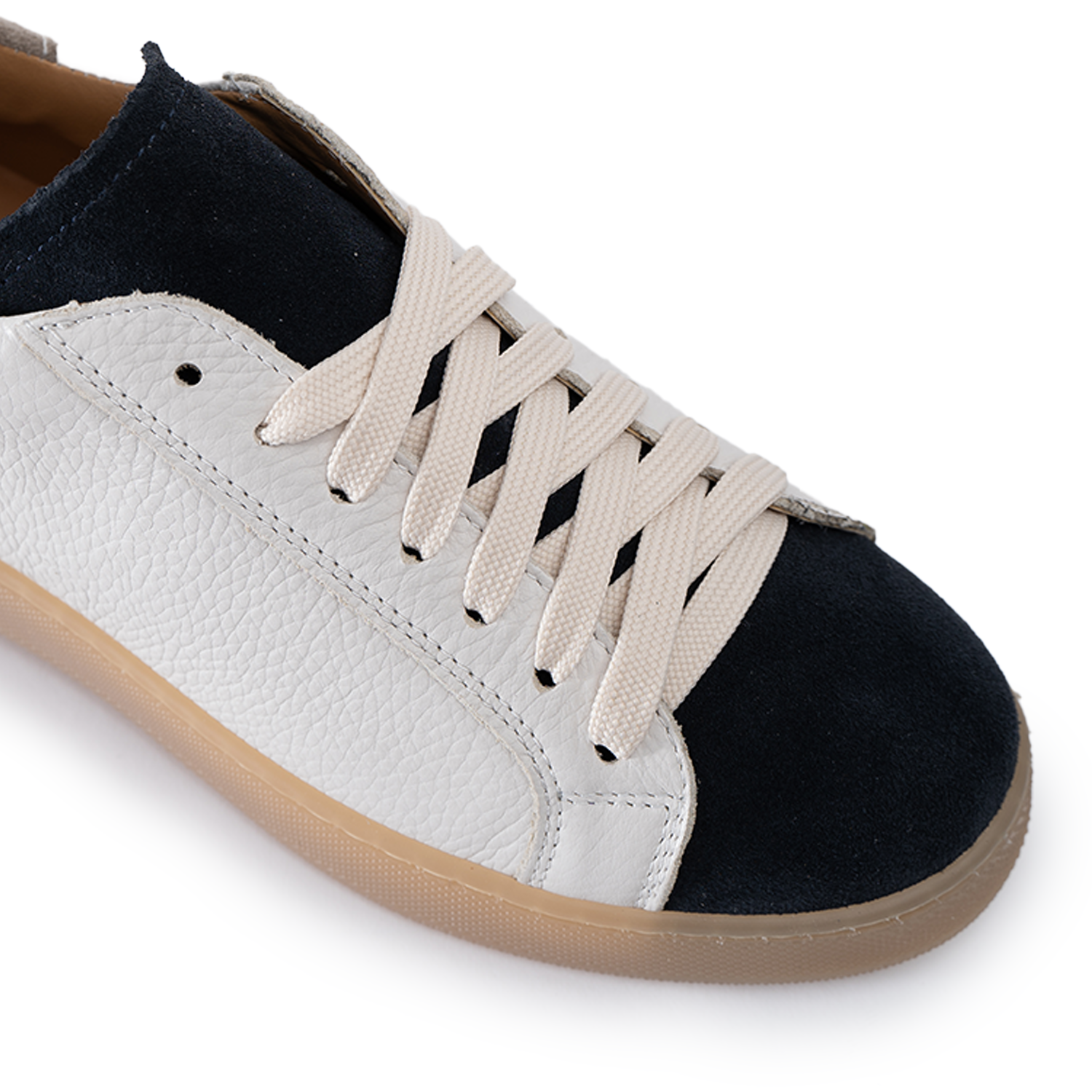 Градски маратонки за мъже от истинска кожа с велурени вложки