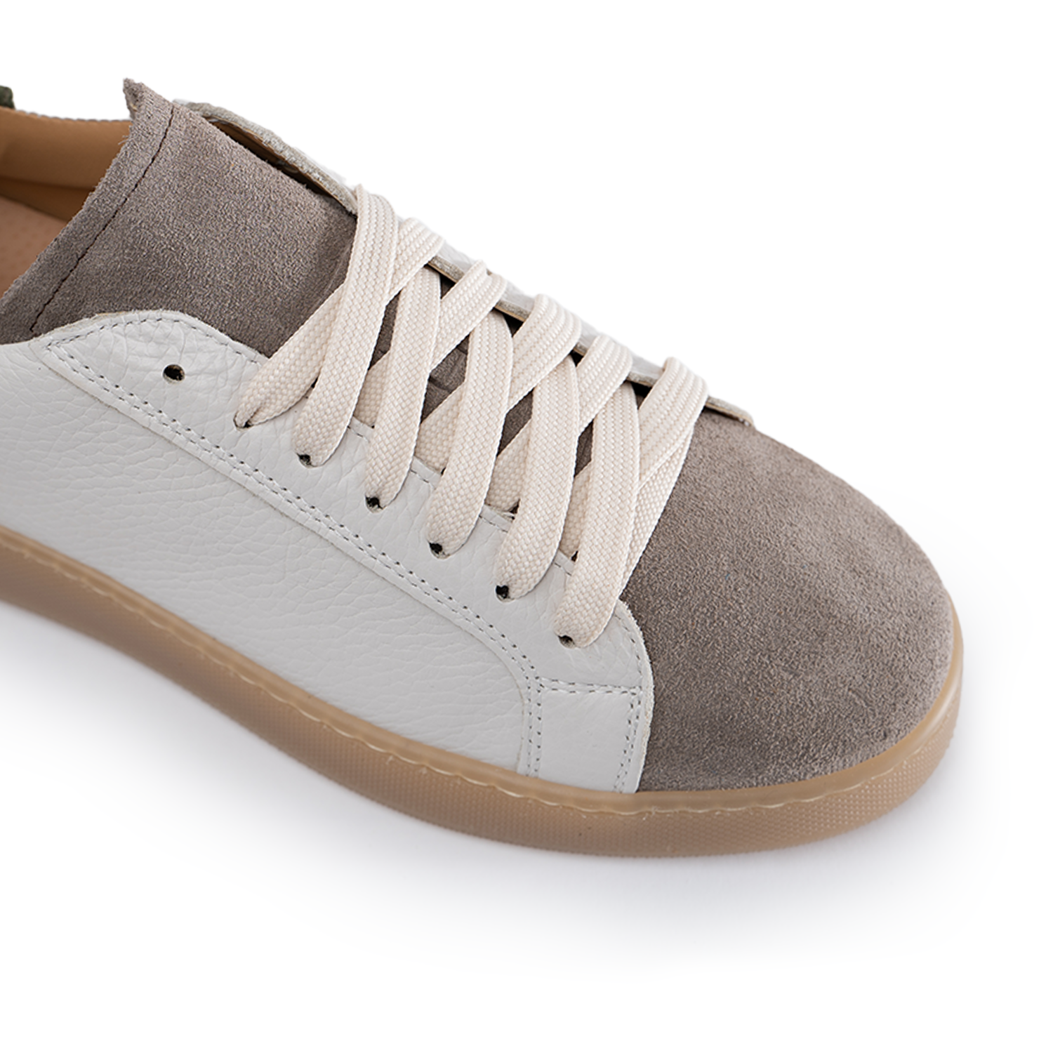 Градски маратонки за мъже от истинска кожа с велурени вложки