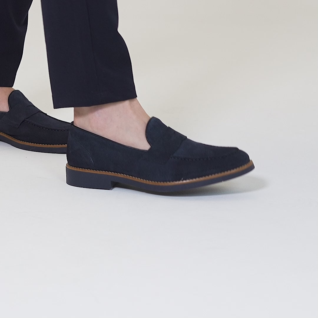 Pánské mokasíny College z broušené kůže